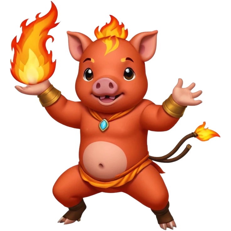 fire bender pig emoji