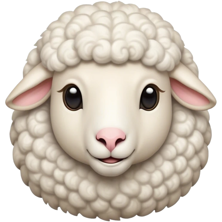 Cinematic Noble Sheep Portrait Emoji, Poised and regal, with a large, sturdy build and a luxuriously fluffy, well-groomed white fleece, deep-set soulful gentle eyes, Simplified yet sharp and sophisticated features, highly detailed, glowing with a soft, dignified glow, high shine, intelligent and calm, stylized with an air of pastoral majesty, focused and attentive, soft glowing outline, capturing the essence of a watchful and confident sheep, so majestic it feels as though it could amble out of the screen with effortless authority! emoji