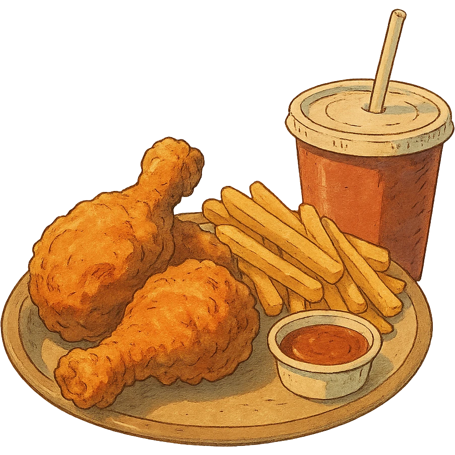 fried chicken meal emoji