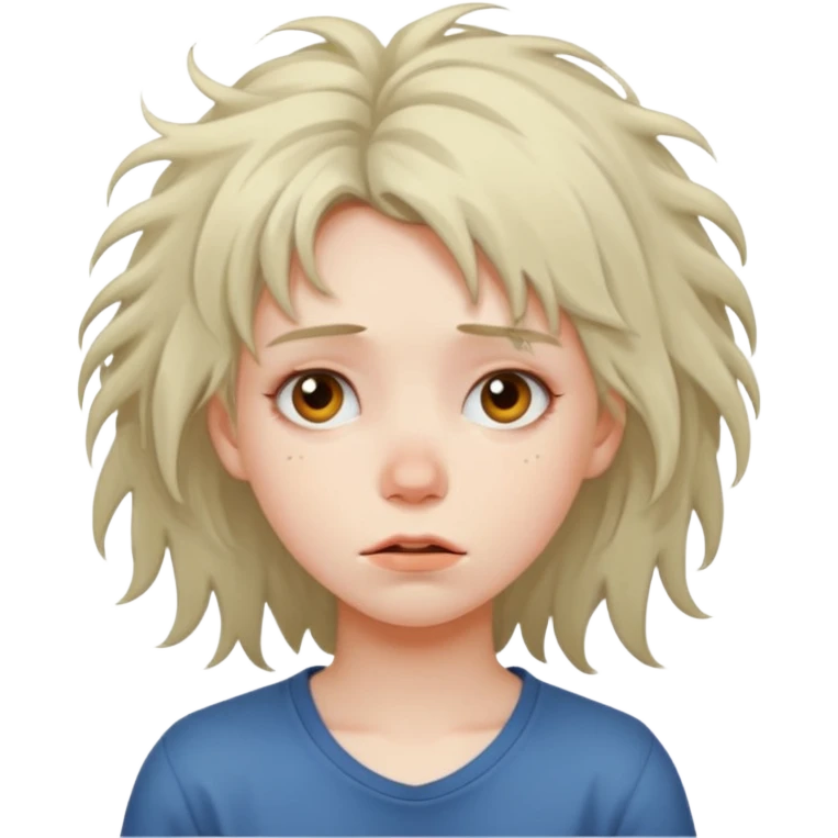 tired girl crazy hair emoji