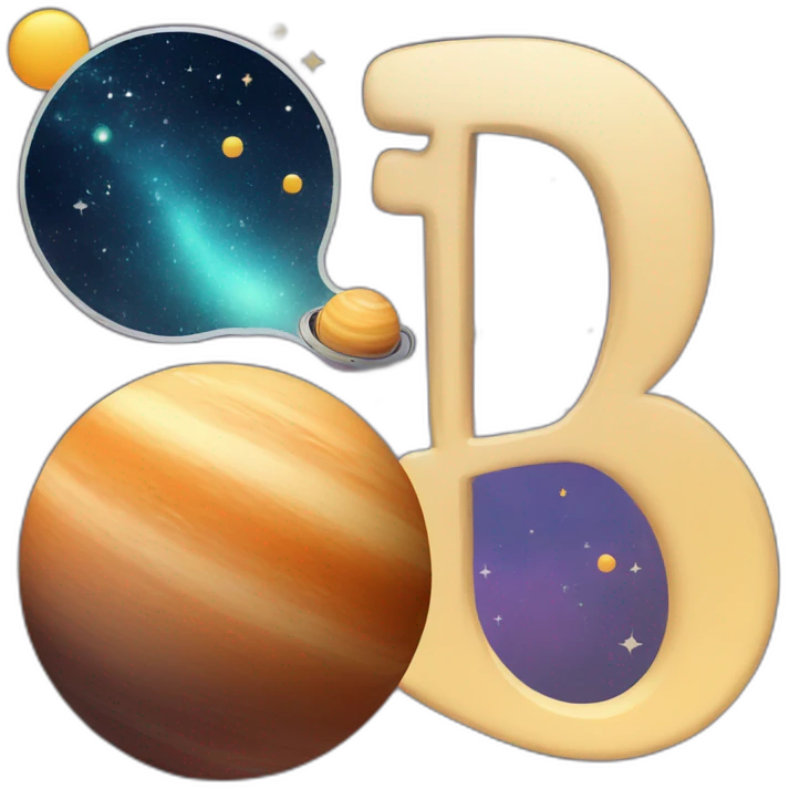Space themed letters B and C emoji