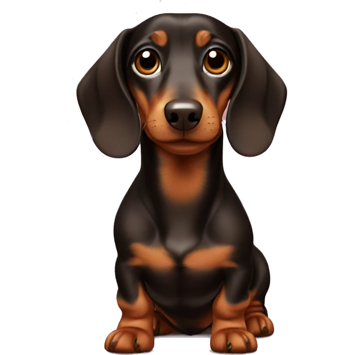 New year brown dachshund emoji