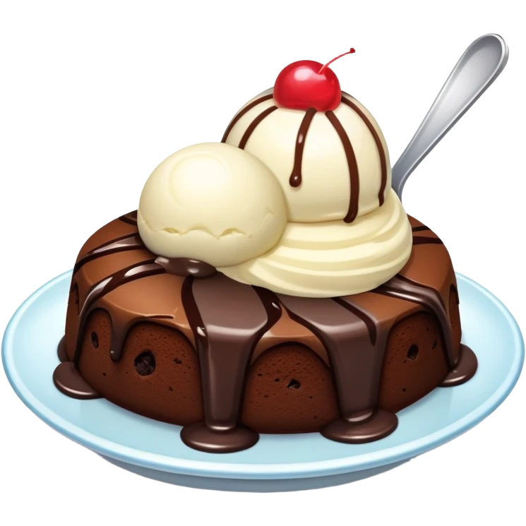 Lava cake with ice cream  emoji