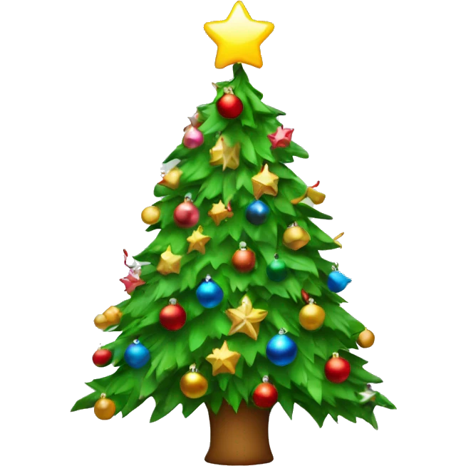 over decorated christmas tree emoji