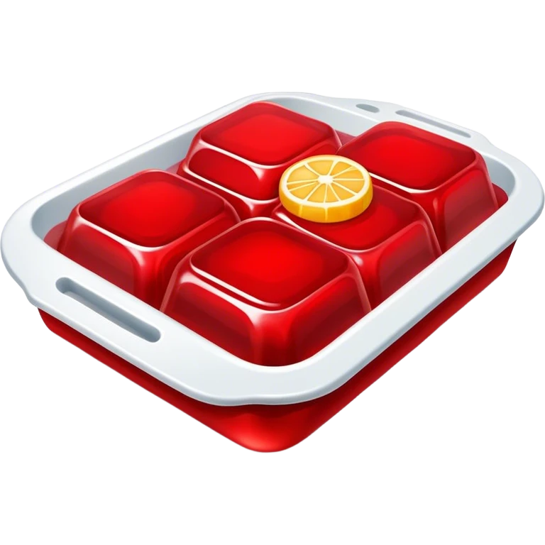 Red Gelatin dessert in a tray emoji