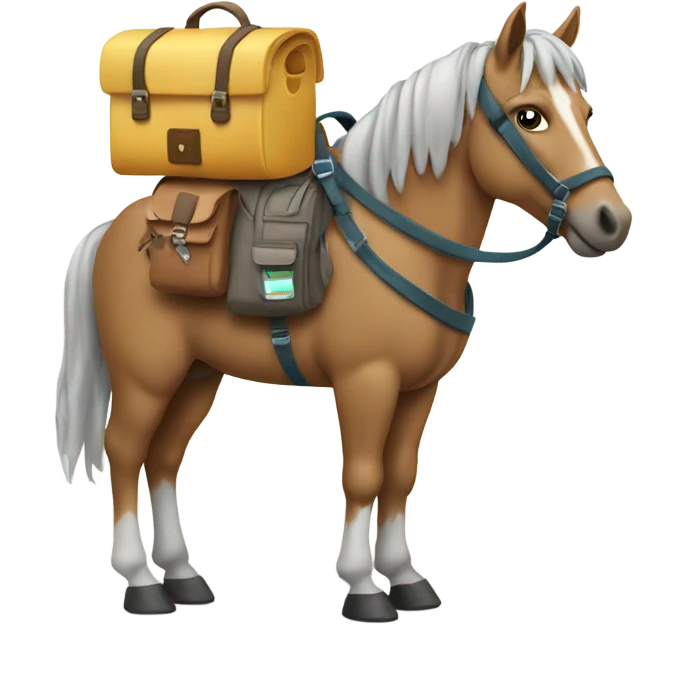 Horse with a backpack  emoji