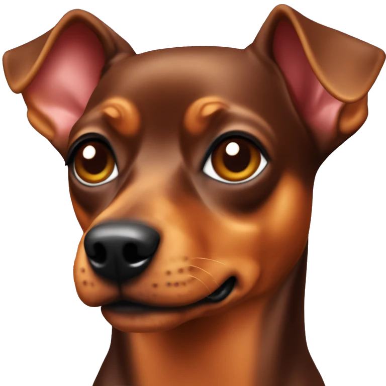Miniture pinscher red dog  emoji