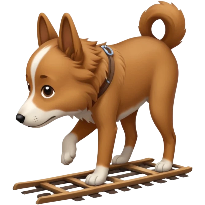 the dog has its head down, looking for tracks emoji