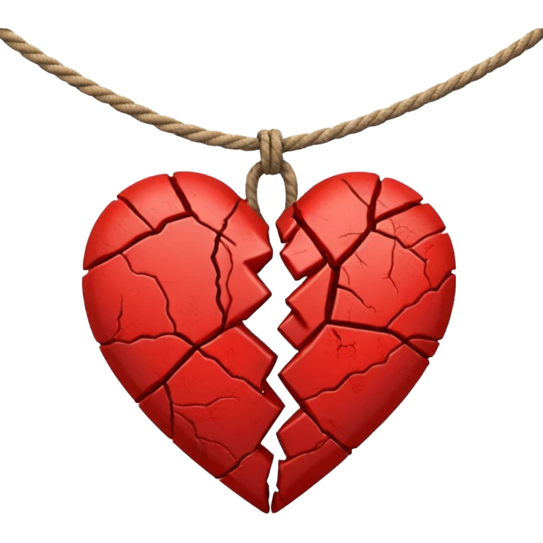 Broken and tied heart emoji