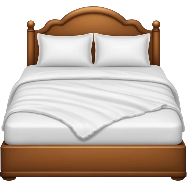 a white bed with white bedsheets emoji