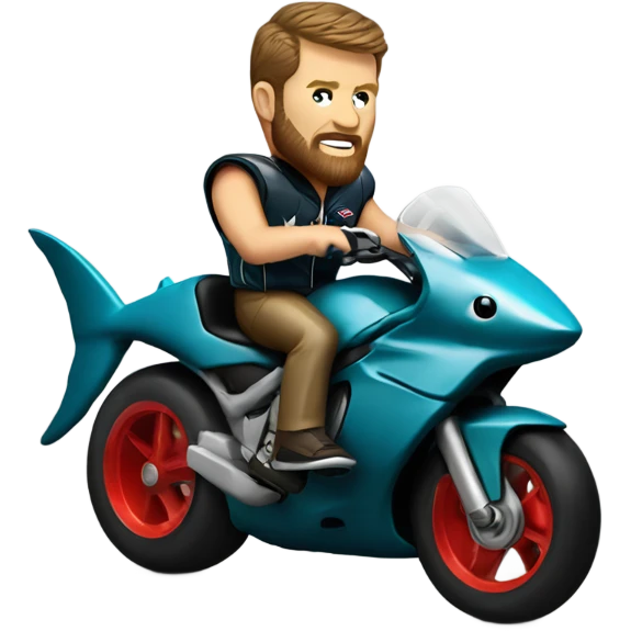Ryan Fitzpatrick riding a shark motorcycle  emoji