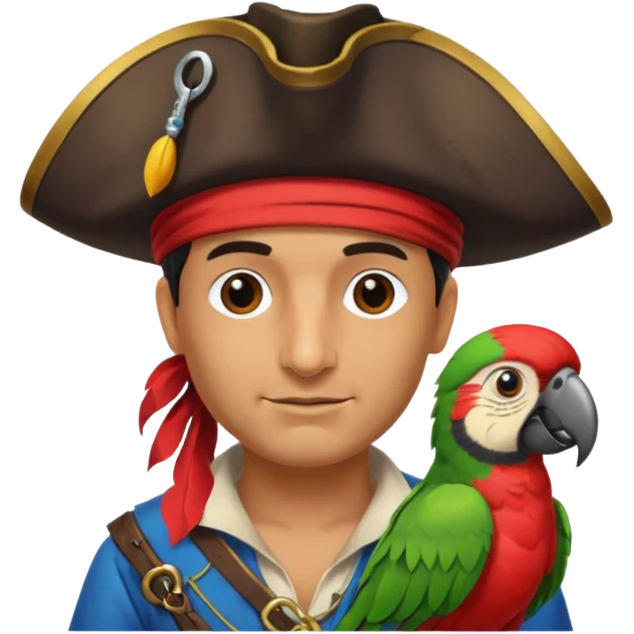 pirate and parrot emoji