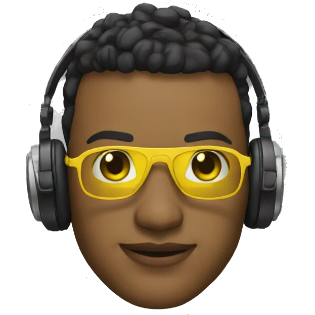 dj yellow emoji