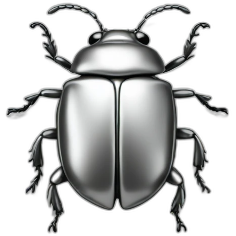sweet beetle in silver emoji
