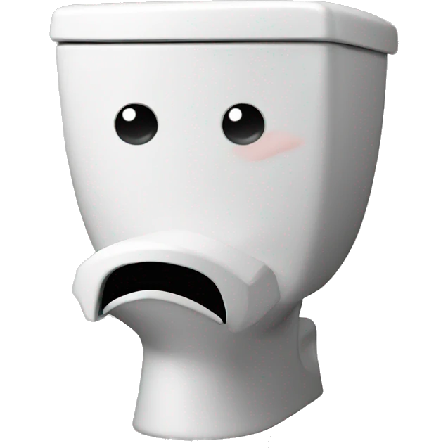 toilet with an angry face  emoji