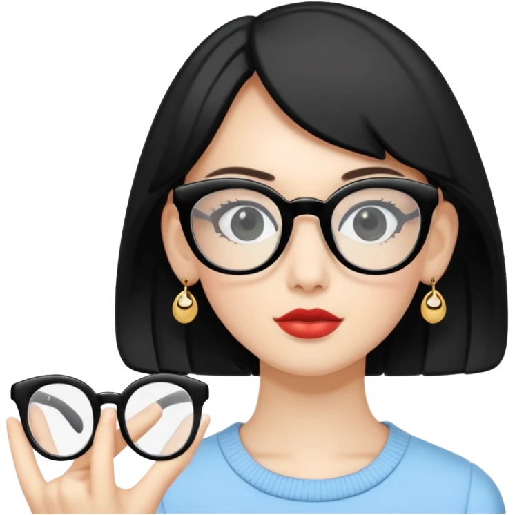 generate an ios genmoji of miu miu spectacles emoji