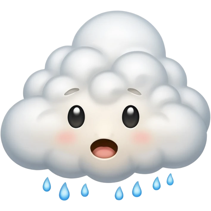 cartoon fart cloud, simple, expressive emoji