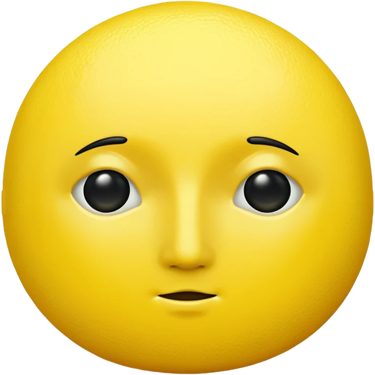 lemon with no face emoji