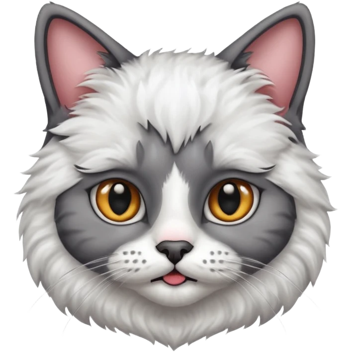cat with black human mustache emoji