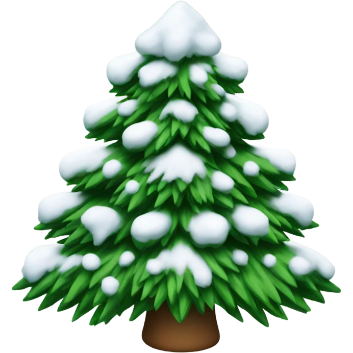 Christmas tree with snow  emoji