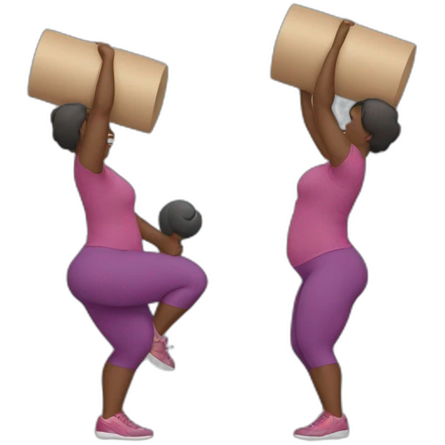 heavy lifting woman emoji