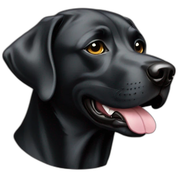 Labrador noir emoji