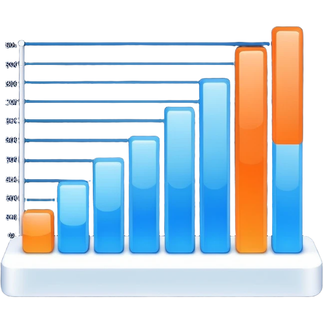 bar chart with rising columns emoji