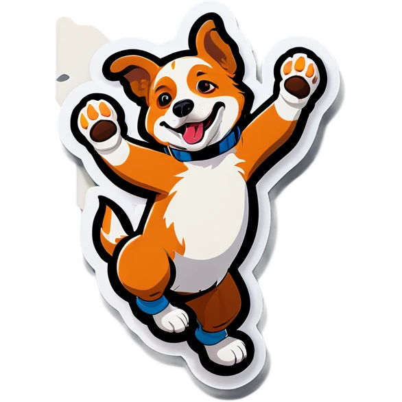 dog doing a flip emoji