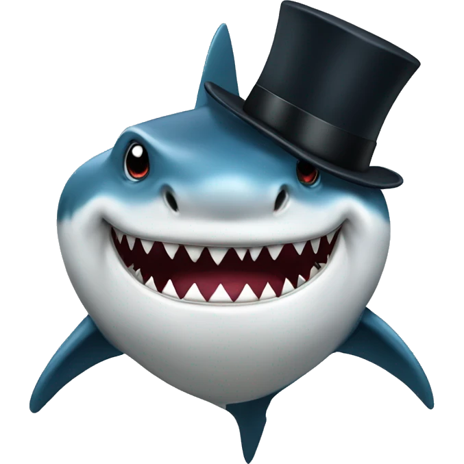 shark with tophat emoji