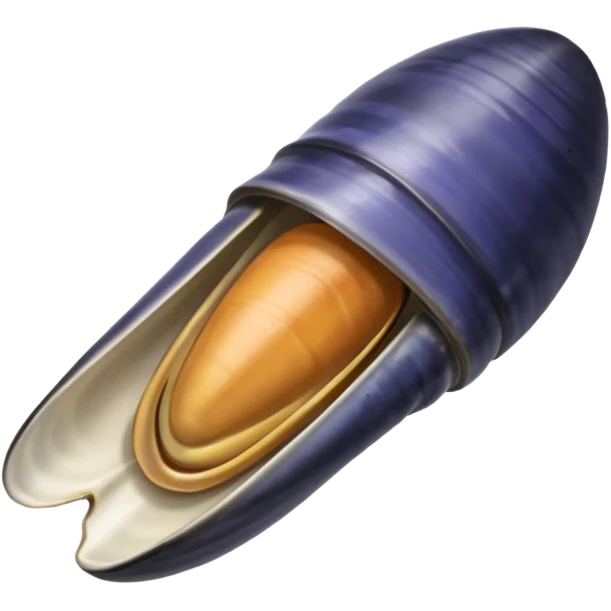 emoji line drawing of one open mussels emoji