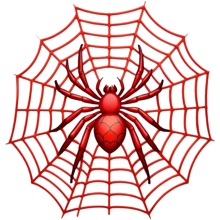 A red spiderweb emoji