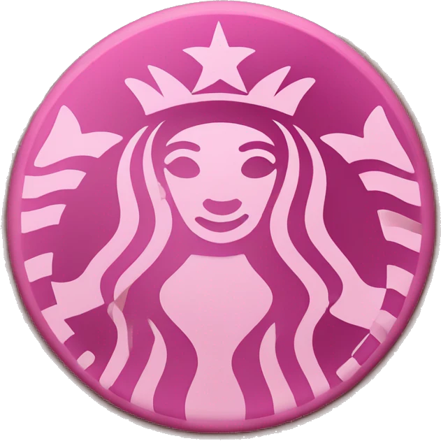 Pink Starbucks emoji