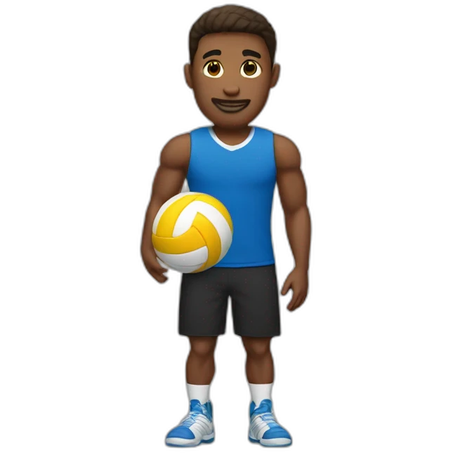 The guy with the volleyball emoji