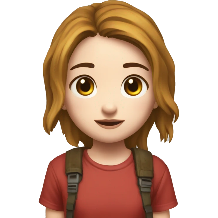 Ellie the last of us red t-shirt Little bit dezoom emoji