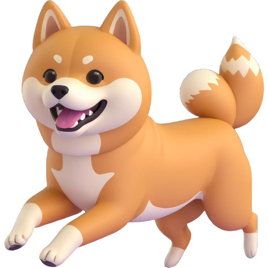 shiba inu running emoji