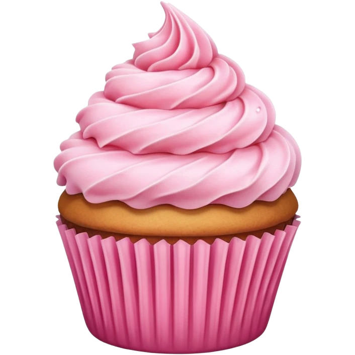 Cupcake with pink icing emoji