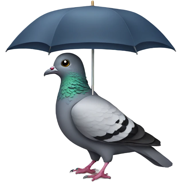Pigeon with umbrella  emoji
