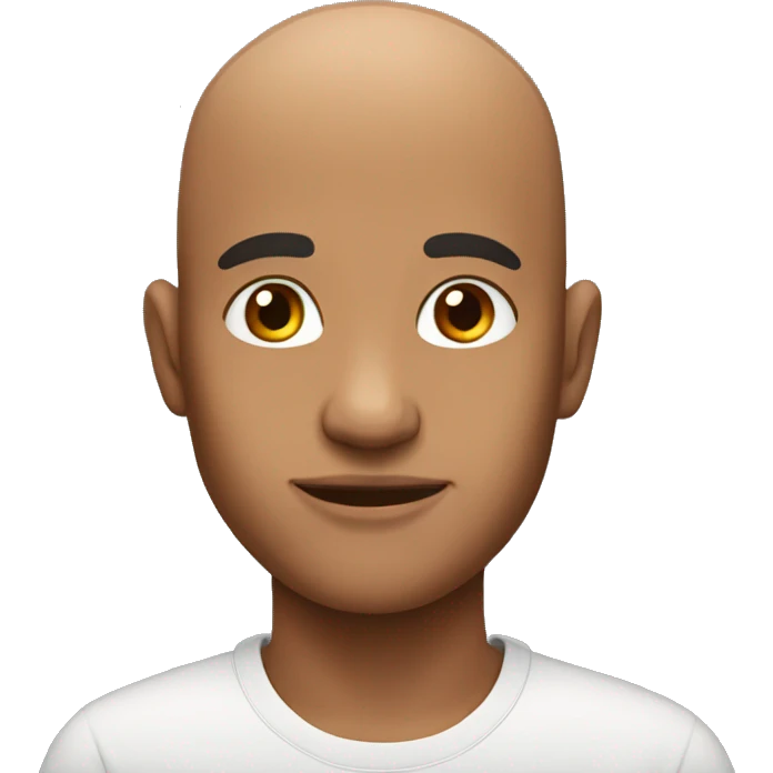 Black people with no hair emoji