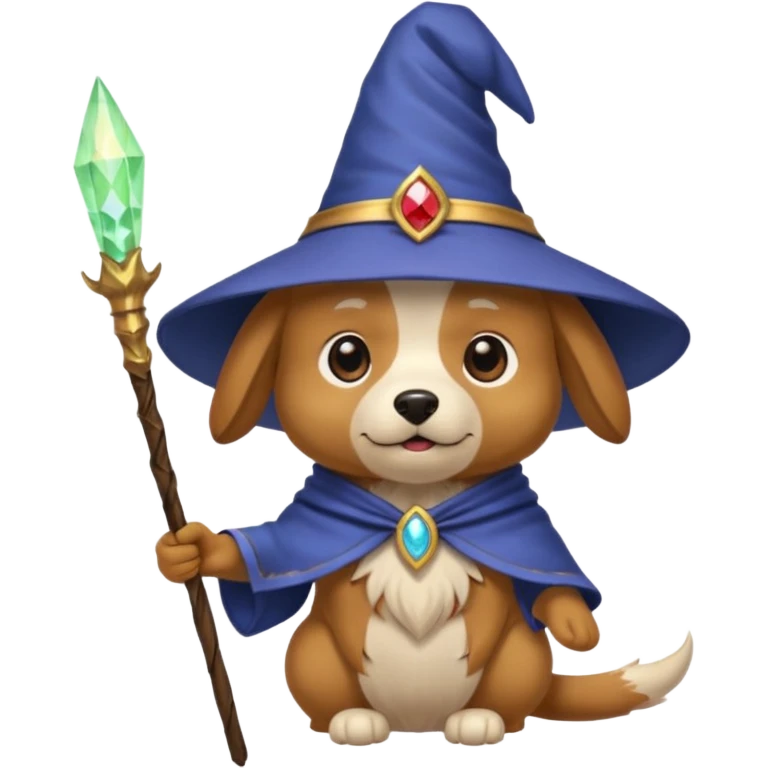 Dog wizard emoji
