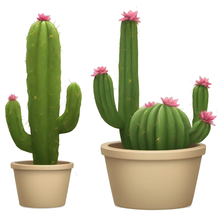 Cactus in a beige planter emoji