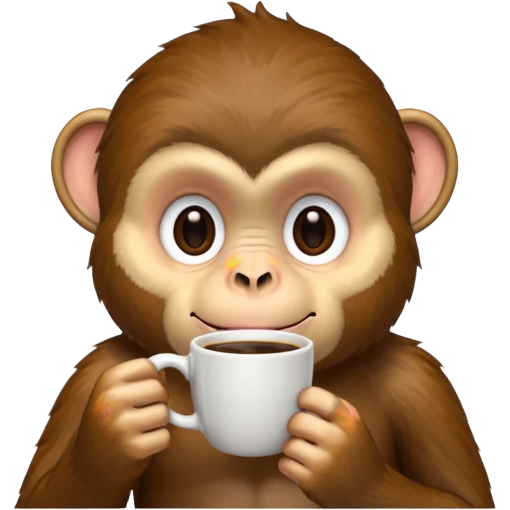 profile monkey sipping coffee  emoji