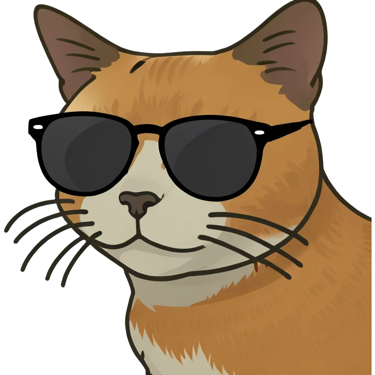 Cat with sunglasses emoji