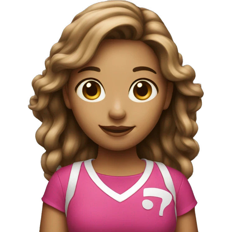 Girl holding a TMobile logo emoji