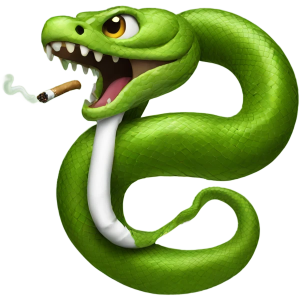snake smoking emoji