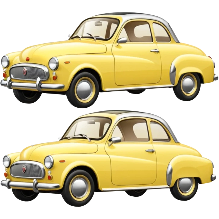 light yellow small retro car emoji