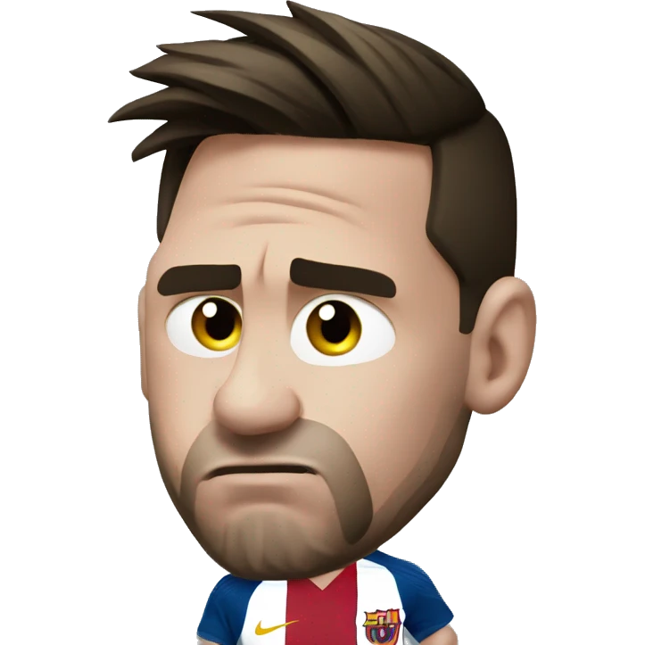 upset messi emoji