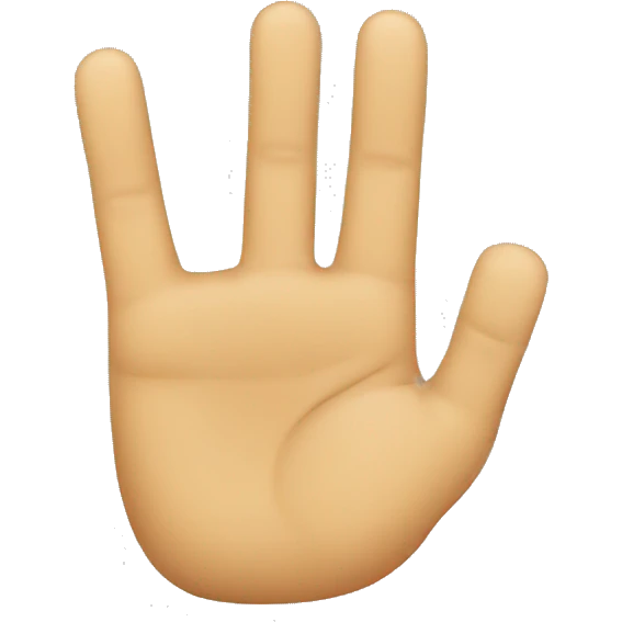 4 finger  up emoji