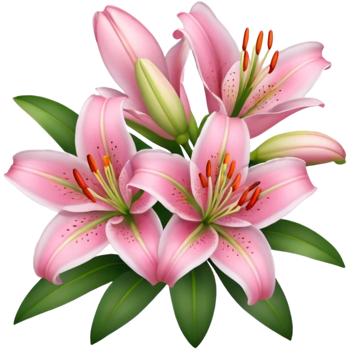 pink lilies emoji
