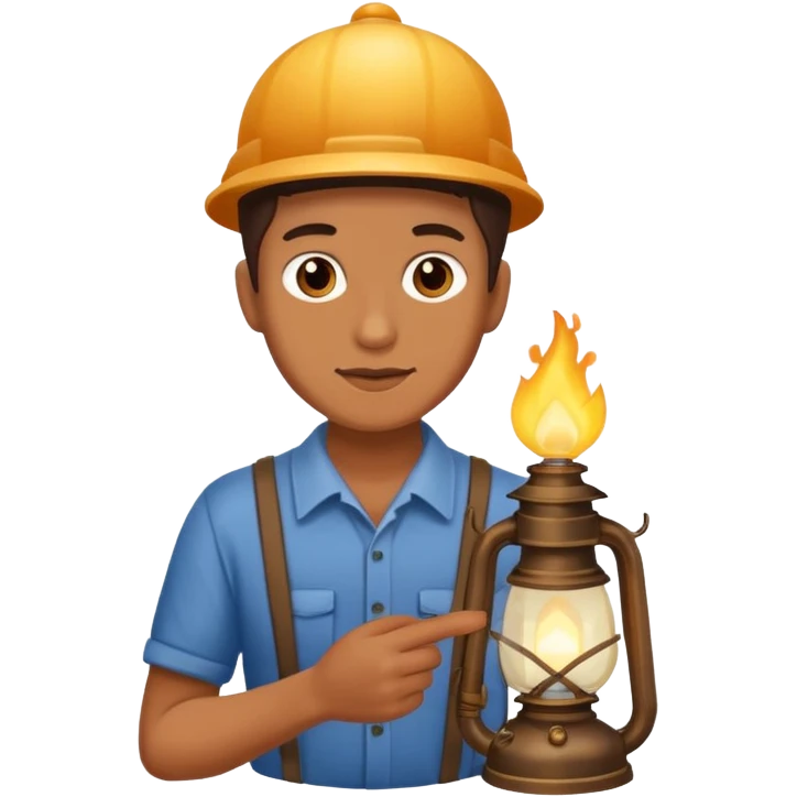 holding gas lamp emoji