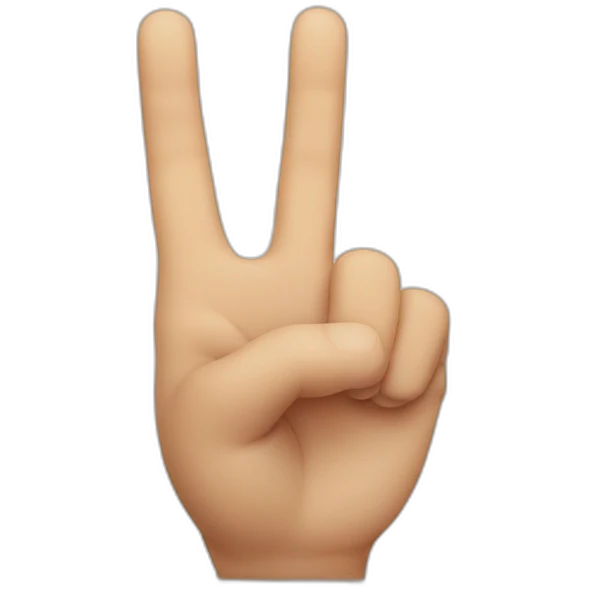 hand showing 1 finger emoji